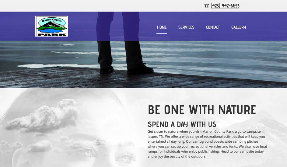 Website design template for Country Park
